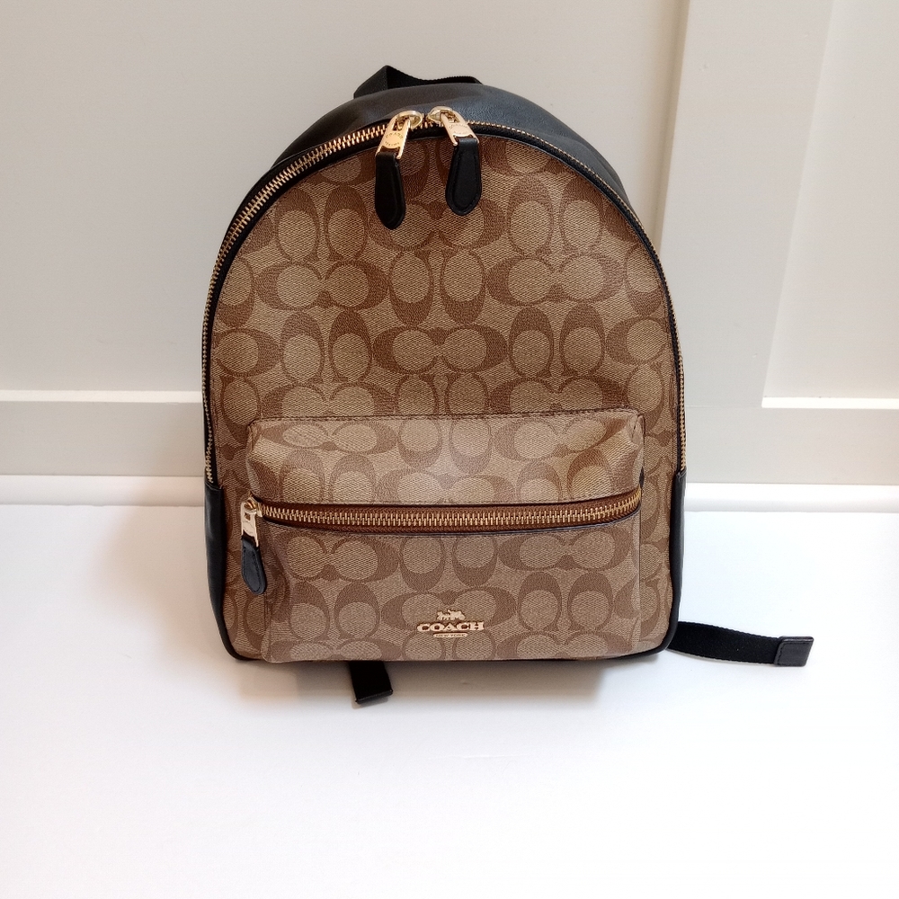 Coach Medium Charlie Backpack In Signature Canvas